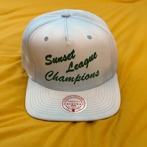 Mitchell & Ness Light Blue Sunset League Champions Hat new with tags never worn